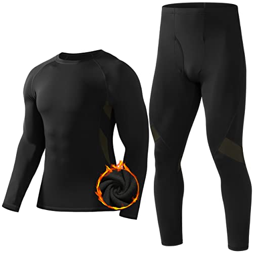  5 Pack Mens Thermal Compression Pants Fleece Lined Sports  Tights Athletic Leggings Cold Weather Baselayer Winter Gear XL