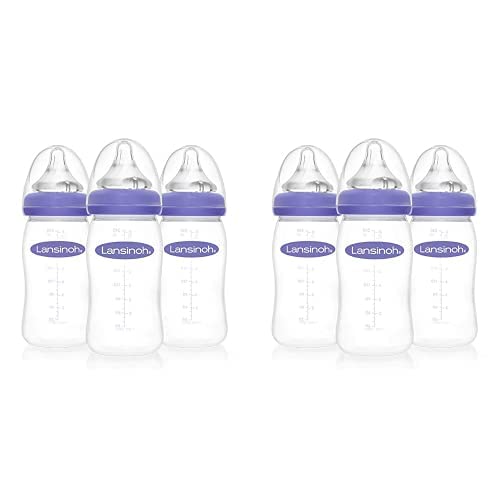 Lansinoh Glass Feeding Bottle 240ml/8oz For Babies Toddlers Medium M NEW