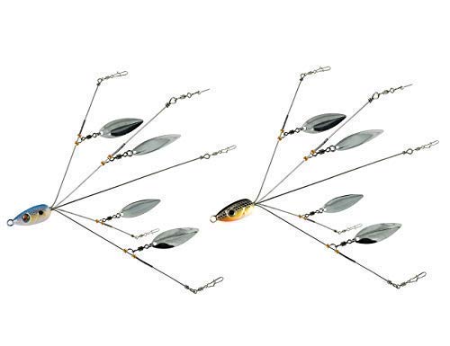 5 Arms Alabama Umbrella Rig Fishing Ultralight Tripod Bass Lures Bait Kit  Junior Ultralight Willow Blade