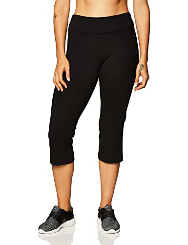 Jockey Women's Activewear Cotton Stretch Flare Capri X-Large Black