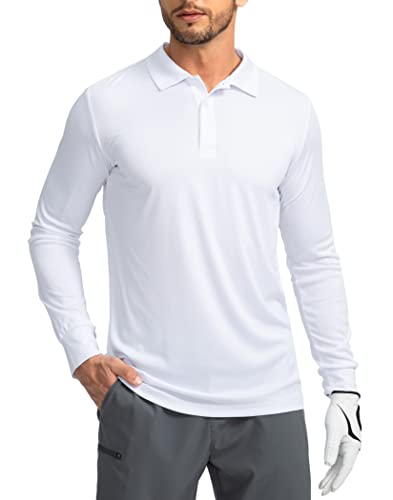 Men's Polo Shirt Long Sleeve Golf Shirts Lightweight UPF 50+ Sun