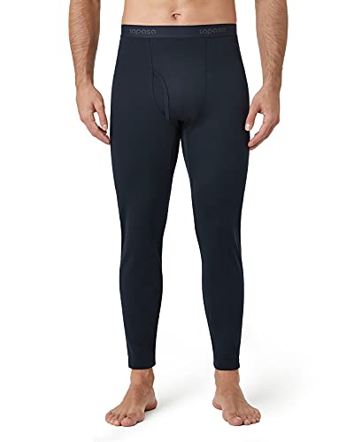 LAPASA Men's Thermal Underwear Bottom Fleece Lined Long Johns Warm Base  Layer Pants Light/Mid/Heavy
