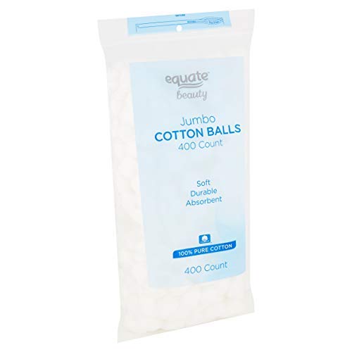 Equate Beauty Cotton Balls, Large Jumbo Size, 400 Count Package, 1 Pack  (Includes 400 Big Plus Size Jumbo Cotton Balls Total)