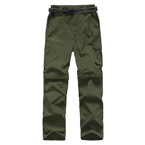 Anyanmoutn Boy's Outdoor Quick Dry Pants Kids' Cargo Pant Casual Hiking  Climbing Convertible Trouser Fishing Pants