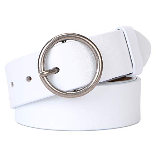 SUOSDEY Women Fashion Wide Elastic Belt Stretch Waist Belt with Easy Silver Buckle for Dresses