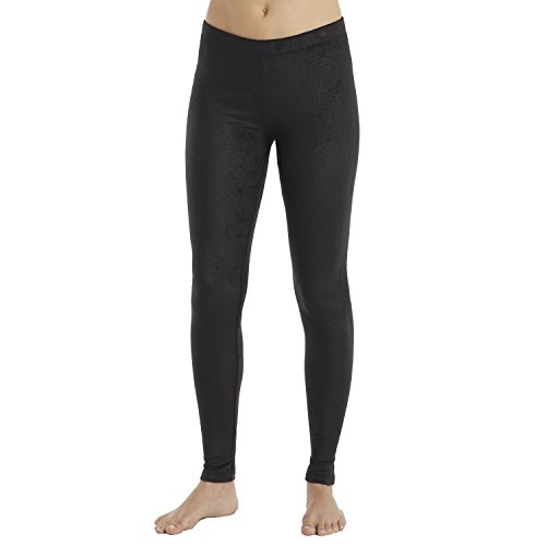 Cuddl Duds Women's Softwear with Stretch Legging Large Black Texture