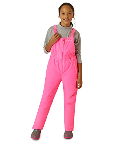 Eddie Bauer Kids' Snow Bib - Insulated Waterproof Snow Ski Pant Overalls  For Boys And Girls (3-20) Pop Pink 7-8