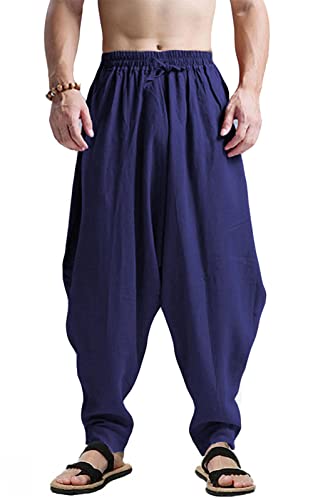 The Veshti Company Men's Premium Low Crotch Loose Baggy Striped Yoga Harem  Pants (Black - Bladebreaker) : Amazon.in: Fashion