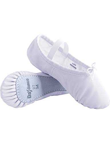 Daydance Genuine Leather Ballet Shoes Full Sole Dance Slippers for Kids ...