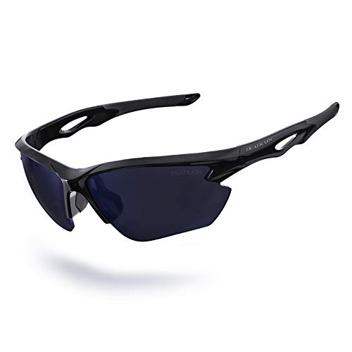 DEAFRAIN Polarized Sports Sunglasses for Men Women Cycling Running Fishing  Glasses TR90 Unbreakable Frame UV Protection