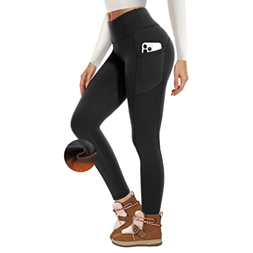 Amazon.com: icyzone Women's No Front Seam Thermal Yoga Pants, High Waist  Warm Fleece Lined Leggings, Winter Workout Running Tights（Light Camel,  Small : Clothing, Shoes & Jewelry