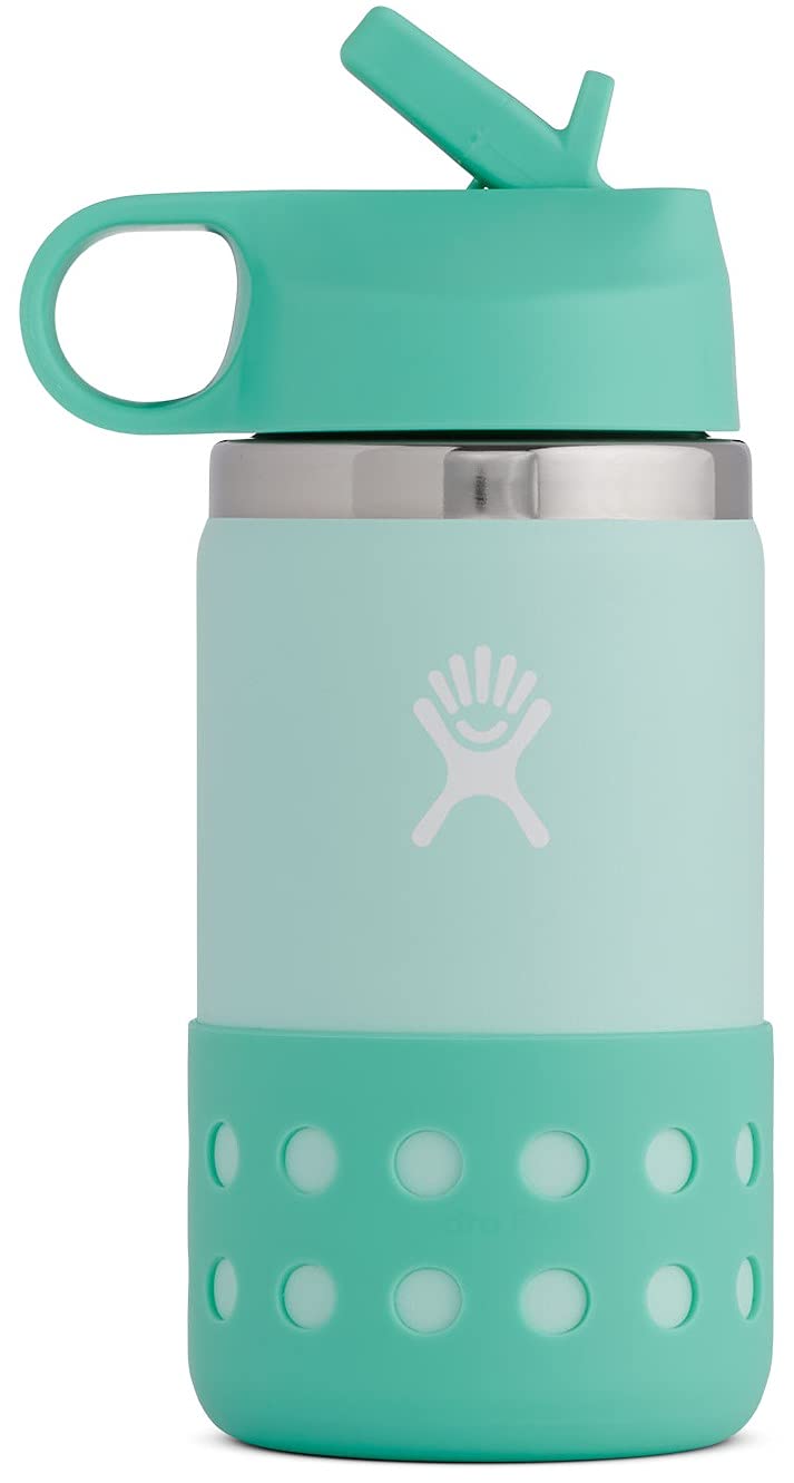 Hydro Flask Kids Wide Mouth Straw 12oz Bottle - Honeydew