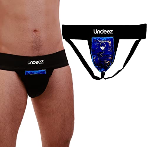 Undeez Vasectomy Jockstrap Underwear - With 2-Custom Fit Ice Packs and Snug  Jockstrap For Testicular Support & Pain Relief X-Large