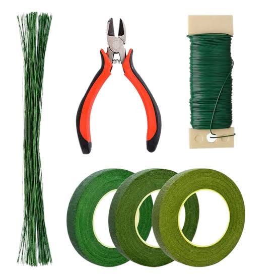 Floral Arrangement Kit - 3 Pcs Floral Tape 22 Gauge Paddle Floral Wire 26  Gauge Floral Wire Stems & Floral Wire Cutter for Bouquets banquets DIY  Flower Crafts & Wreath Making Supplies Floral Tape kit