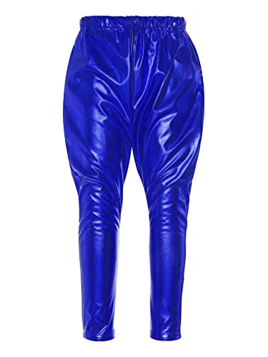 FEESHOW Kids Girls Boys Metallic Harem Dance Pants for Modern Hip