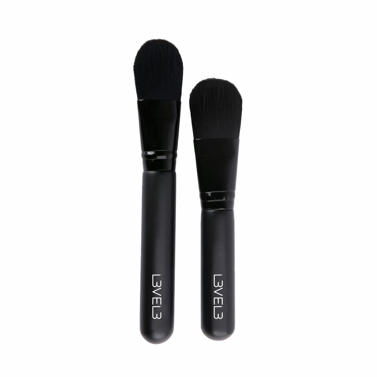 1pc Black Foundation Brush, Also Suitable For Facial Mask Brush