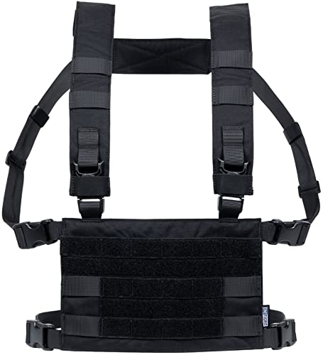 OneTigris ROC Chest Rig Tactical Modular Panel with Removable Shoulder  Strap and Waist Strap Black, Version 2.0