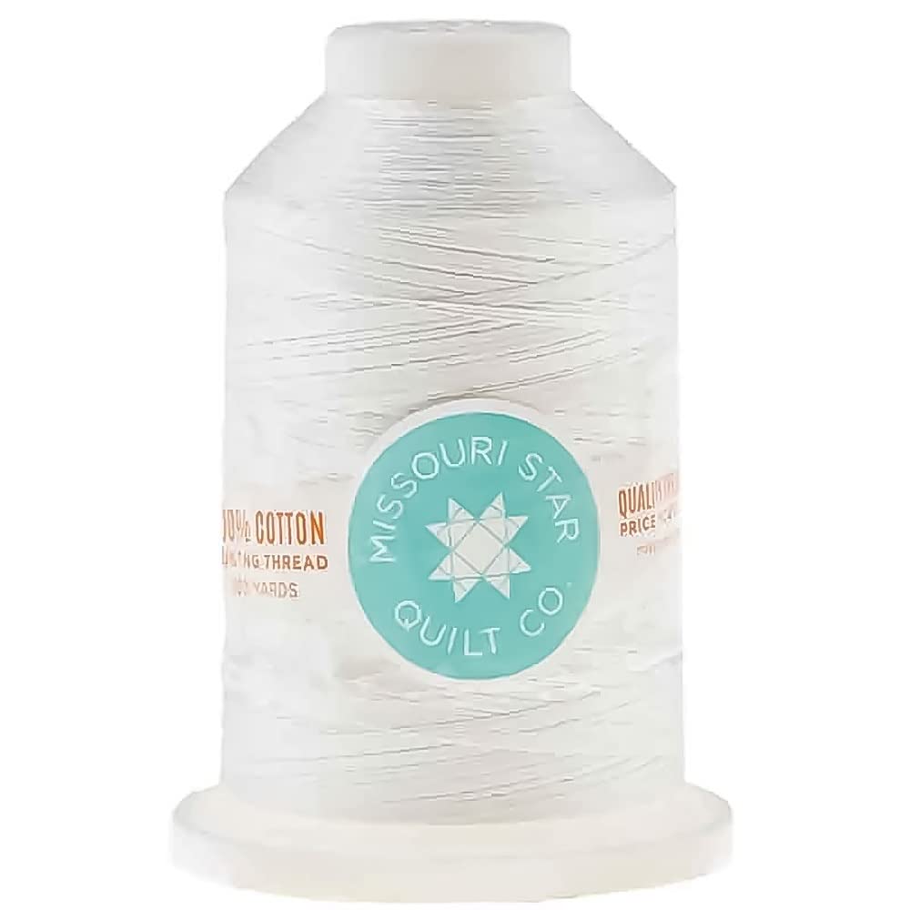 Missouri Star Cotton Sewing Thread - 3000yd Large Spool Double Mercerized  Cotton Thread 50wt - Heavy Duty All Purpose Quilting Thread, Ivory