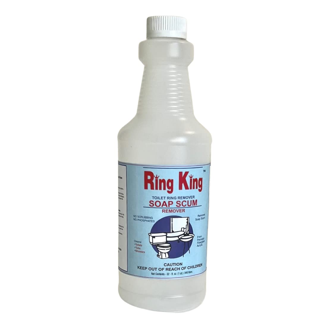 Ring King Toilet Soap Scum Remover, Heavy Duty Shower Cleaner for Tile and  Marble Surfaces. Removes