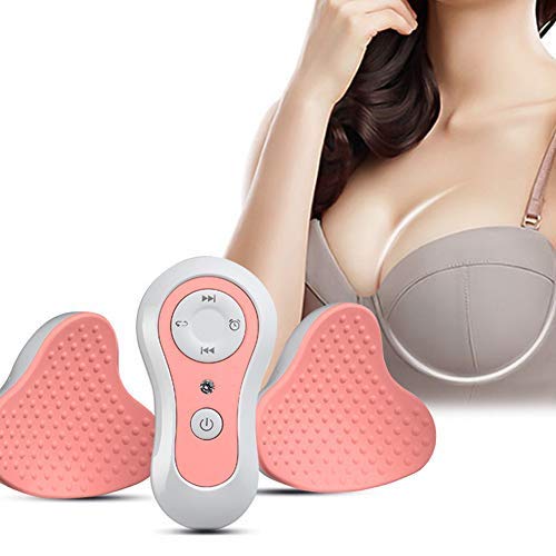 Wireless Massager, USB Electric Vibration Bust Lift Enhancer Machine with  Hot Compress Function and Remote Control for Chest Enlargement Anti
