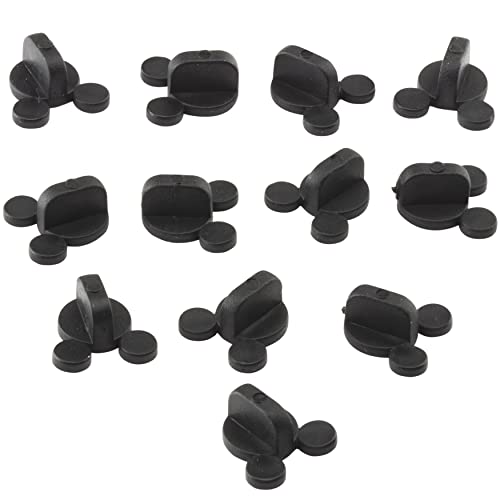 PVC Rubber Mouse Ears Pin Backs(12 Pcs) -Compatible with Mickey