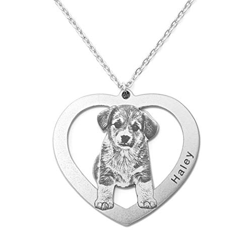 Dascusto Personalized Pet Photo Necklace Custom Pet Picture Stainless Steel Cat  Dog Necklaces For Memorial Best Birthday Gifts - AliExpress