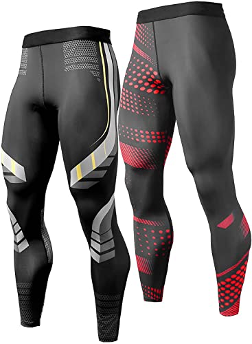 New Compression Running Pants Hombre Sport Leggings For Men Sport Legging  Splicing Fabric Craft Fitness Training
