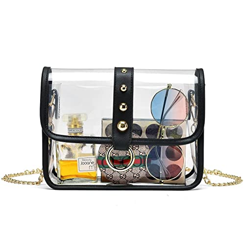 Kui Wan Clear Bag Stadium Approved, Clear Crossbody Bag Cute Clear Purse Mini Bag Gift for Women for Sport Event Concert