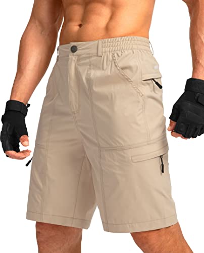 Viodia Men's Hiking Cargo Shorts with 6 Pockets Quick Dry Lightweight  Stretch Shorts for Men Outdoor