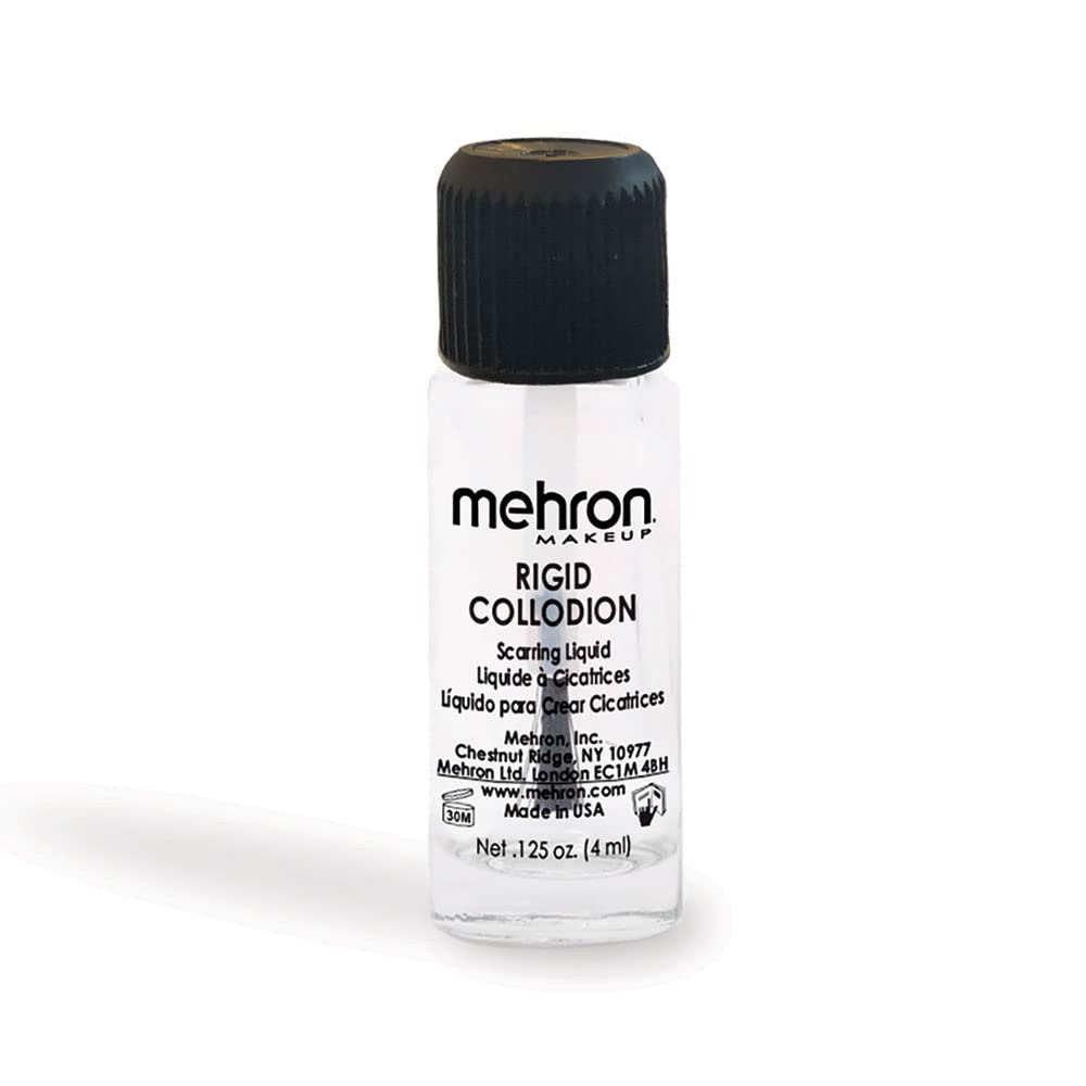 Mehron Makeup Rigid Collodion with Brush for Special Effects, Halloween,  Movies (.125 oz)