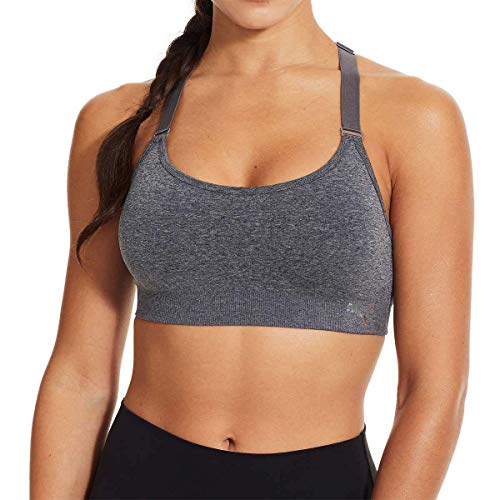 PUMA Women's Solstice Seamless Sports Bra, Medium Heather Grey, Large :  : Clothing, Shoes & Accessories