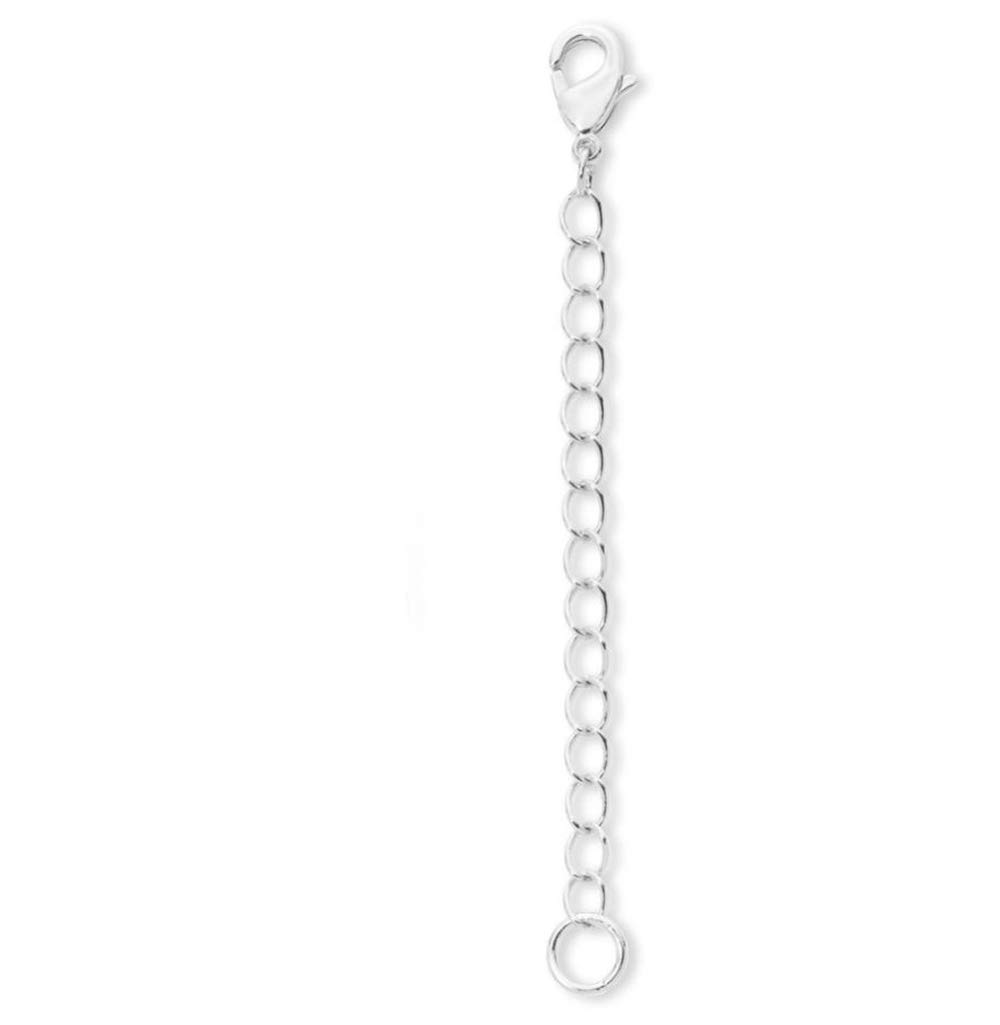 1pc Adabele Authentic 925 Sterling Silver 2 inch Chain Extender Removable  Adjustable Extension for Necklace Anklet