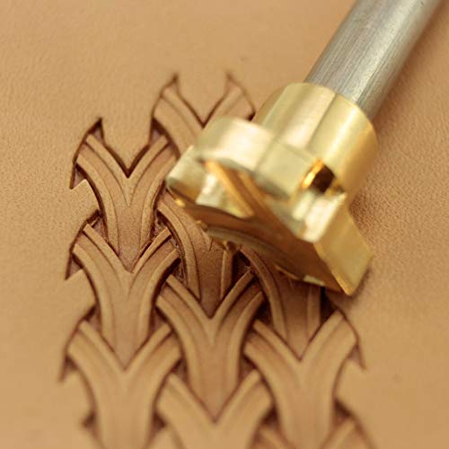 Leather Stamp Tool Basket Weave Stamping Working Carving Punches Tools  Craft Saddle Brass 163B