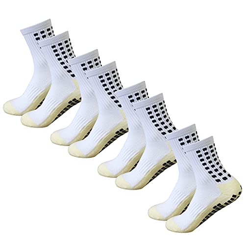 Men's Soccer Socks Anti Slip Non Slip Grip Pads for Football