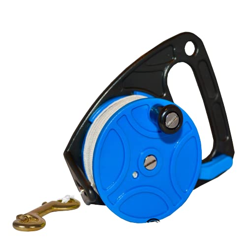 DiveSafe Scuba Diving Reel with Thumb Stopper and High Visibility White  Line (150ft' , 270ft') - for Cave and Wreck Exploration, Recreational Diving  and Spear Fishing (270ft) 270ft Diving Reel With Thumb Stopper