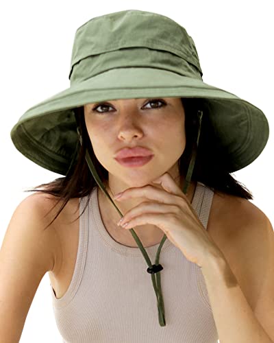Sun Hats for Women Gardening Hat Wide Brim Beach Sun Protection Breathable  Cotton Summer Hat with