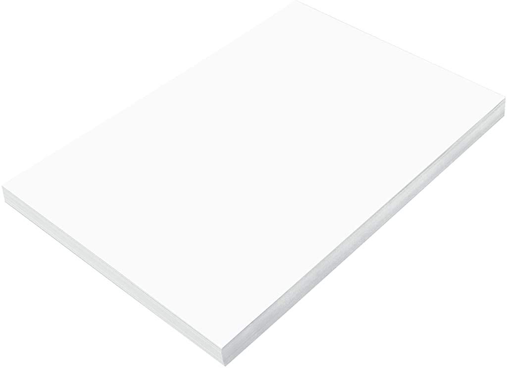 Prang (Formerly SunWorks) Construction Paper Bright White 12 x 18 100  Sheets Bright White Paper