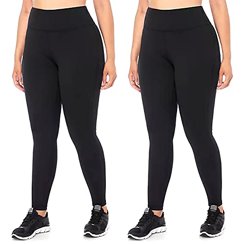 Hi Clasmix Plus Size Leggings for Women 1X-4X-High Waisted Tummy Control  Workout Super Soft