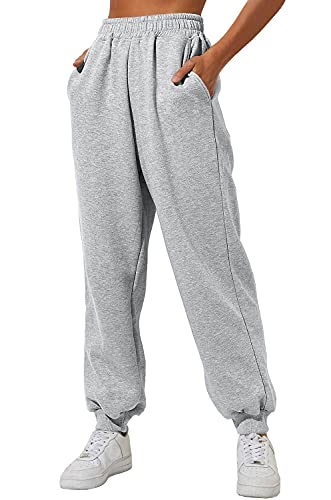Womens Sweatpants High Waisted Fleece Lounge Pants With Pockets