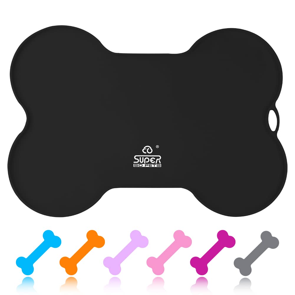 Silicone Dog Food Mat, Pet Placemat for Prevent Feeding Spills