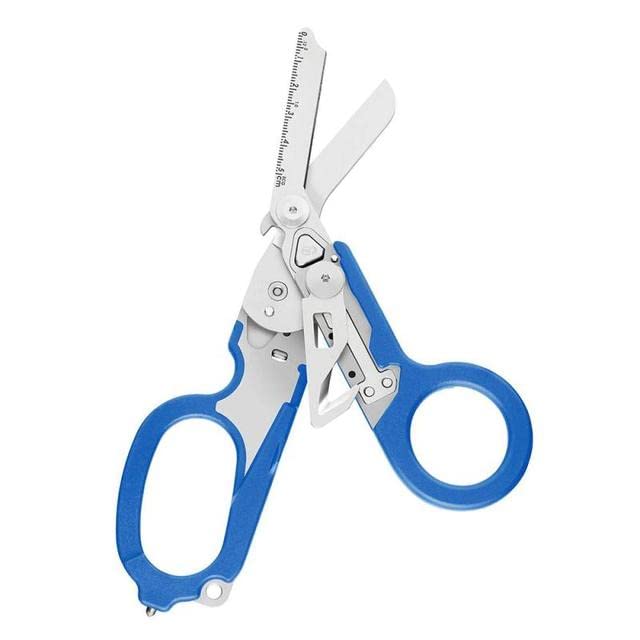 6 In1 Multifunction Raptor Emergency Response Shears Foldable Scissors  Tactical Pliers Outdoor Survival Tool Camping Equipment (blue)
