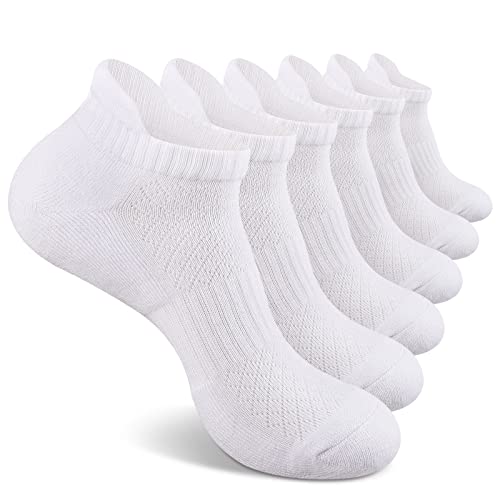 COOPLUS Men's Athletic Ankle Socks Mens Cushioned Breathable Low