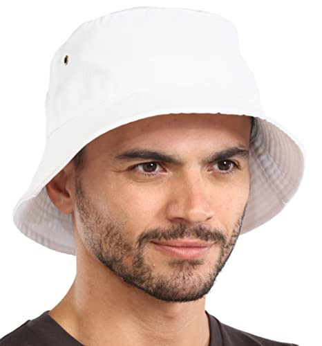 Tough Headwear Bucket Hat for Men, Women, Teens, Girls & Reversible Bucket  Hats - Summer Bucket Hats - Cute Bucket Hats White Large - Extra Large