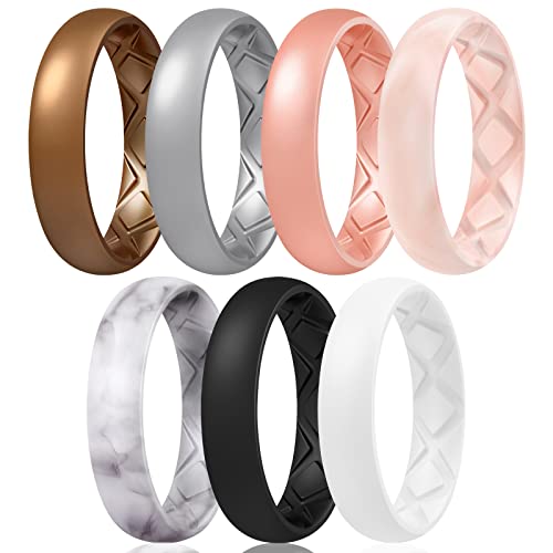 Finrray Silicone Wedding Ring for Men, 6 Pack Breathable India | Ubuy