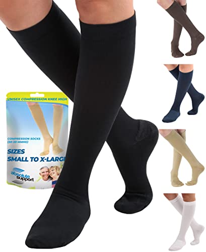 ABSOLUTE SUPPORT Cotton Compression Socks 20-30mmHg Women & Men