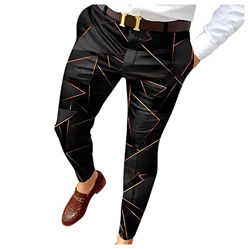 Lars Amadeus Men's Regular Fit Animal Printed Pants Khaki 38 : Target