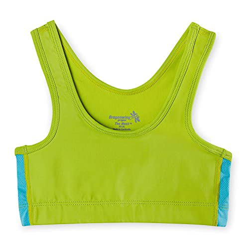 Mesh Racer Sports Bra (Tween and Teen Sports Bra, Racerback Style for High  Impact Activities) 12 Lime With Teal