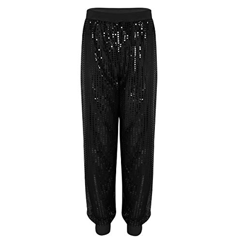  ALLUMK Women's Spakle Sequin Punk Style Crop Jogger Pants with  Drawstring S Black : Clothing, Shoes & Jewelry