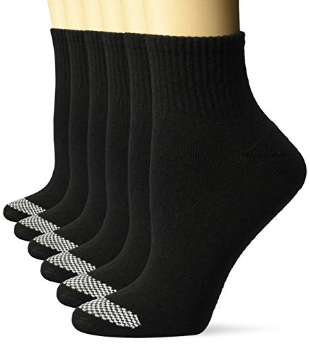 Hanes Womens Socks sz 8-12 Black No Show Arch Support Non-Slip