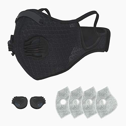 Battpit Adjustable Reusable Sports, Dust Face Mask with 4